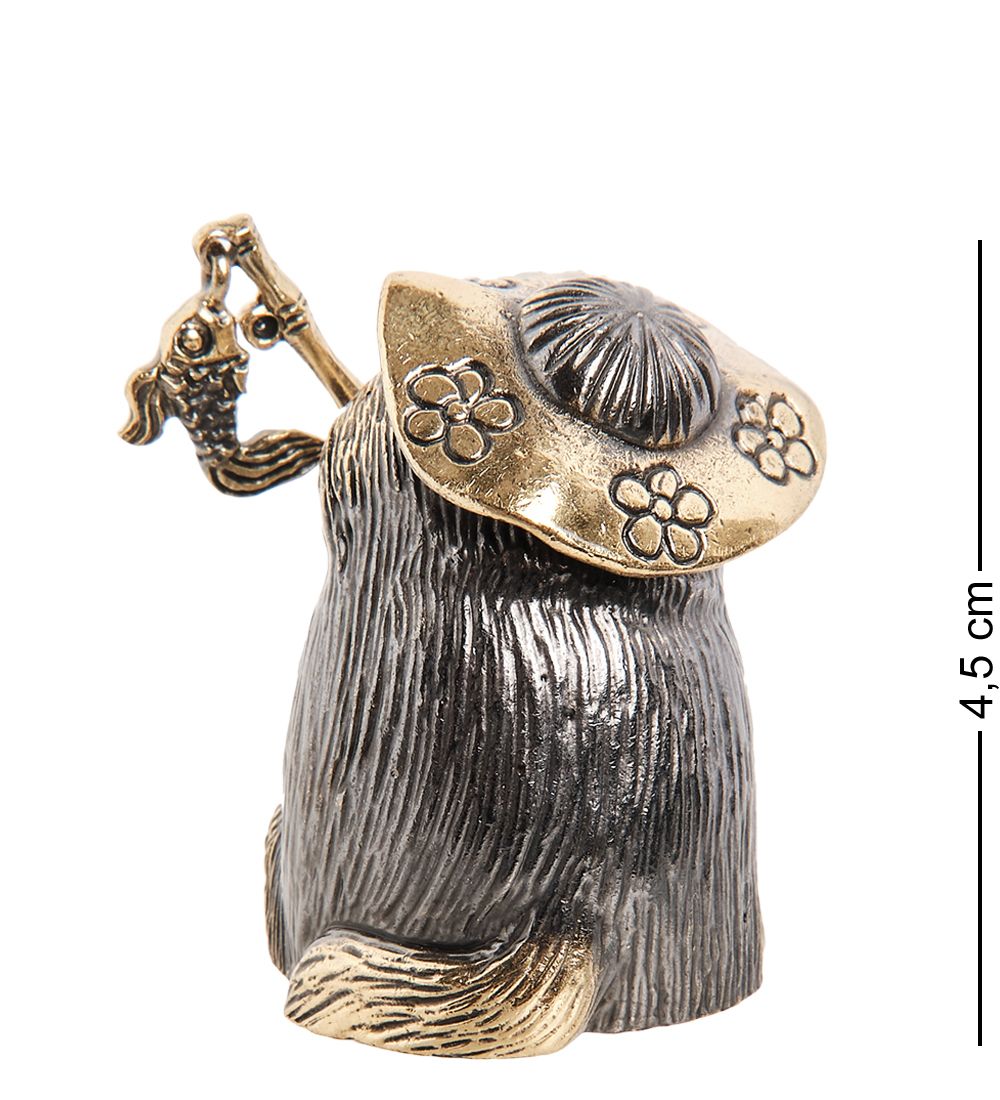 AM-1871 Фигурка «Колокольчик-Кот рыбак» (латунь)