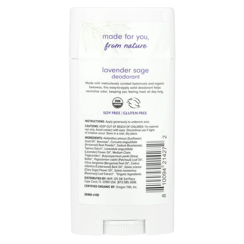 Dr. Mercola, Ola Botanicals®, дезодорант с лавандой и шалфеем, 75,13 г (2,65 унции)