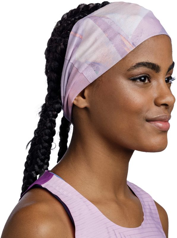 Широкая спортивная повязка на голову Buff Headband Wide CoolNet Shane Orchid Фото 2