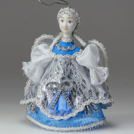 Малая подвесная игрушка Ангел с кружевными крыльями