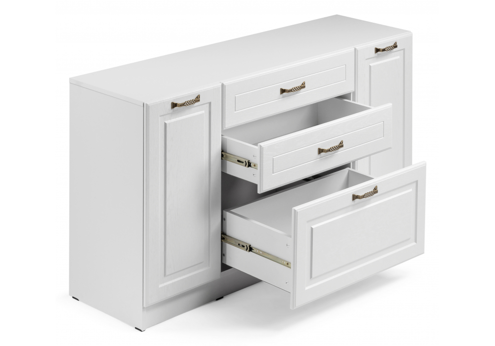 Комод Woodville Ливерпуль белый, ясень ваниль НМ-1012-100