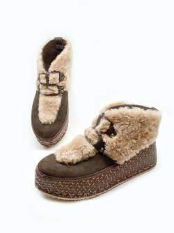 Ботильоны меховые зимние