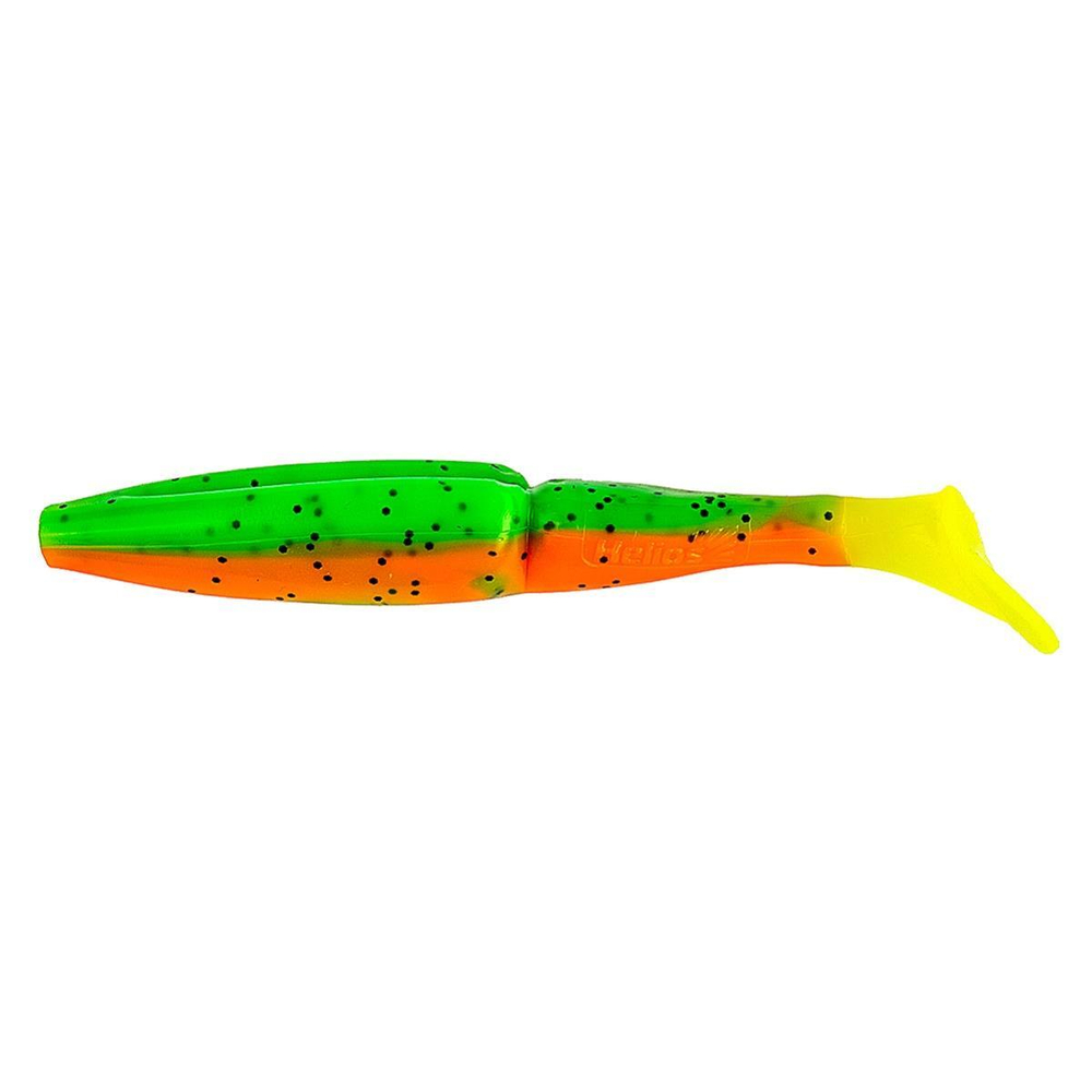 Виброхвост Guru 3,0"/7,62 см Pepper Green & Orange LT 9шт. (HS-29-032) Helios