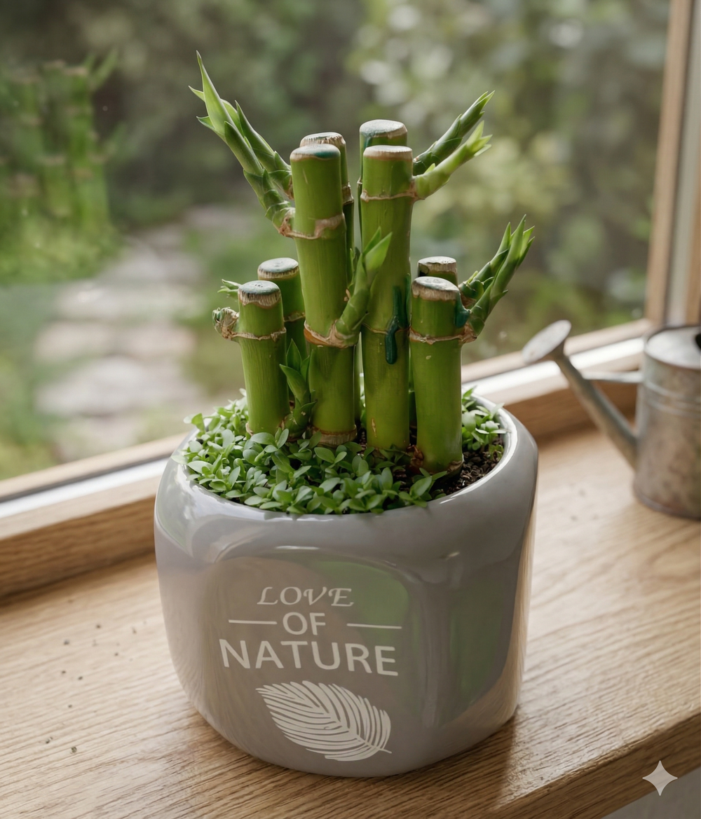 Бамбук small forest в керамическом горшке