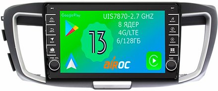 Магнитола для Honda Accord 9 2013-2015 (CR2) - Airoc AB-1906 (кнопки и крутилки), Android 13, TS20, 6/128Гб, SIM-слот, CarPlay