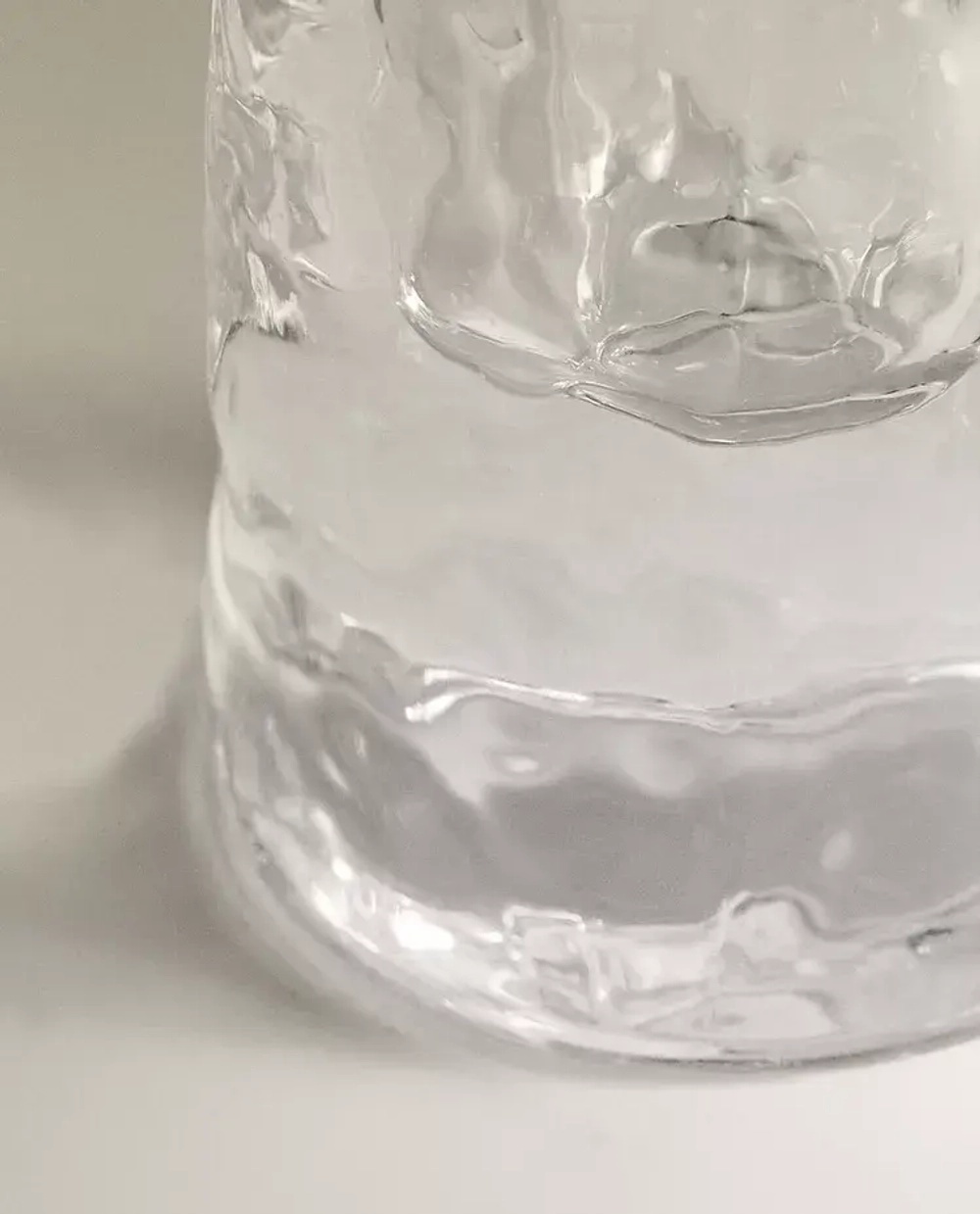 ZARA HOME ПОДСВЕЧНИК ИЗ СТЕКЛА, ПРОЗРАЧНЫЙ