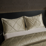 Велюровое покрывало в клетку OVL031, размер 240*260, наволочки 50-70 2 шт