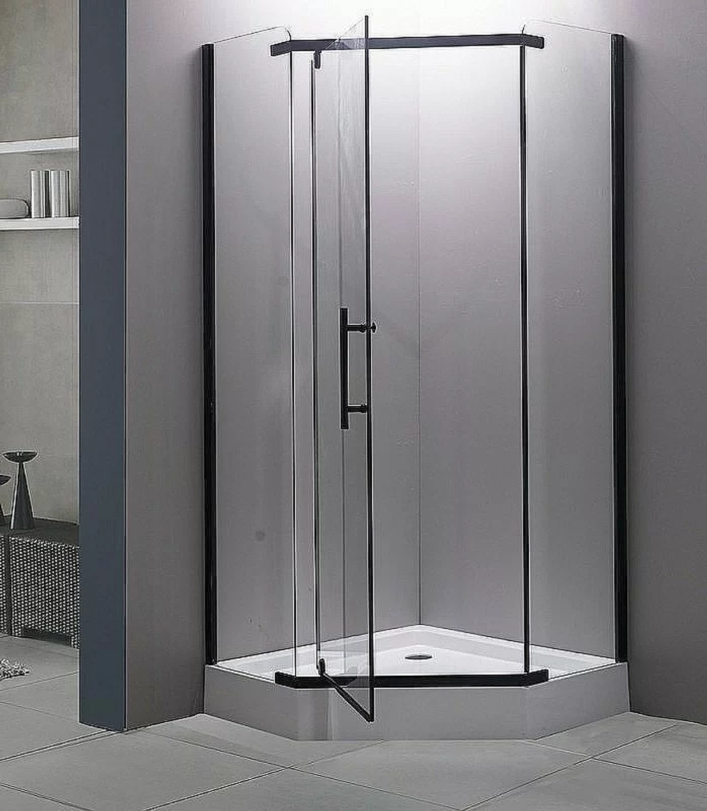 Душевой уголок Esbano ESR-7160B ESUGR7160B 90x90 стекло прозрачное/профиль черный матовый