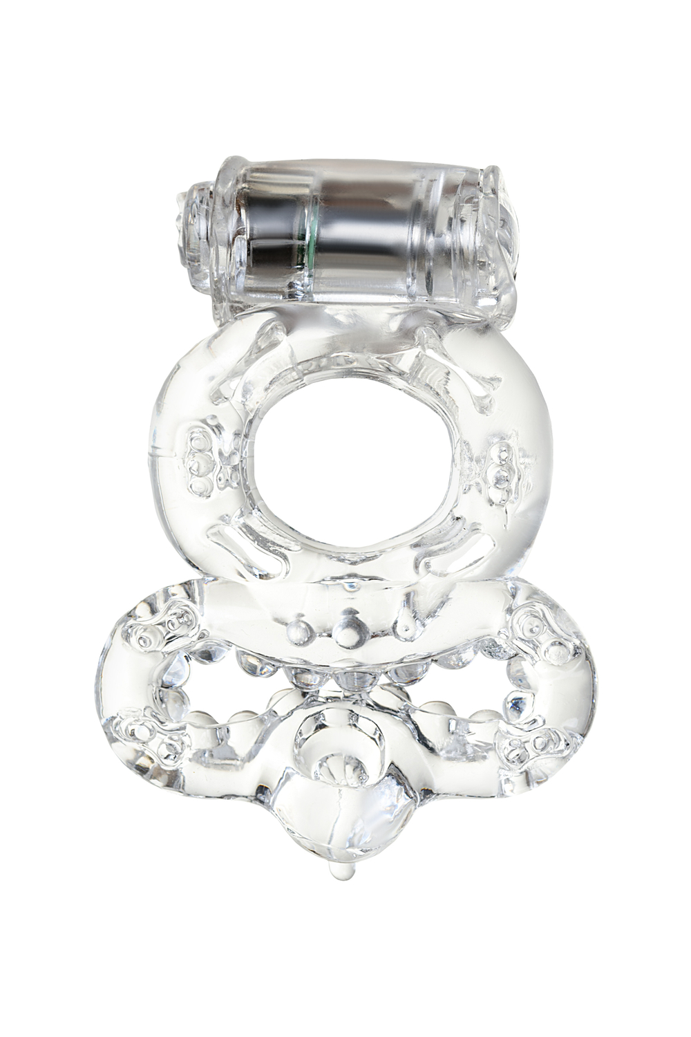 Виброкольцо прозрачное с бантиком