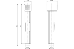 Гигиеническая лейка IDDIS Axes черная, матовая AXE1F1Bi20