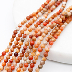 Коралл окаменелый граненый, размер около 3-3,1 мм, цена за отрезок 19 см (1/2 нити)