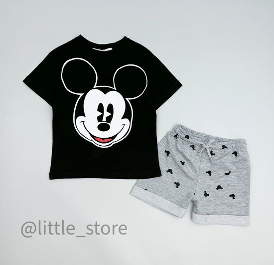 Комплект "Микки Маус" серый/черный