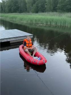 Лодка для рыбалки пакрафт Эскимос 260 М Двухсекционный с 10 рым-петлями