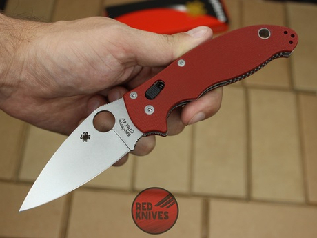 Реплика ножа Spyderco Manix 2 Бургунди SW