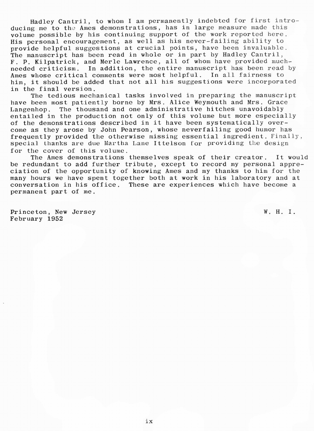 Ames demonstrations in perception. A guide to their construction and use | W.H. Ittelson