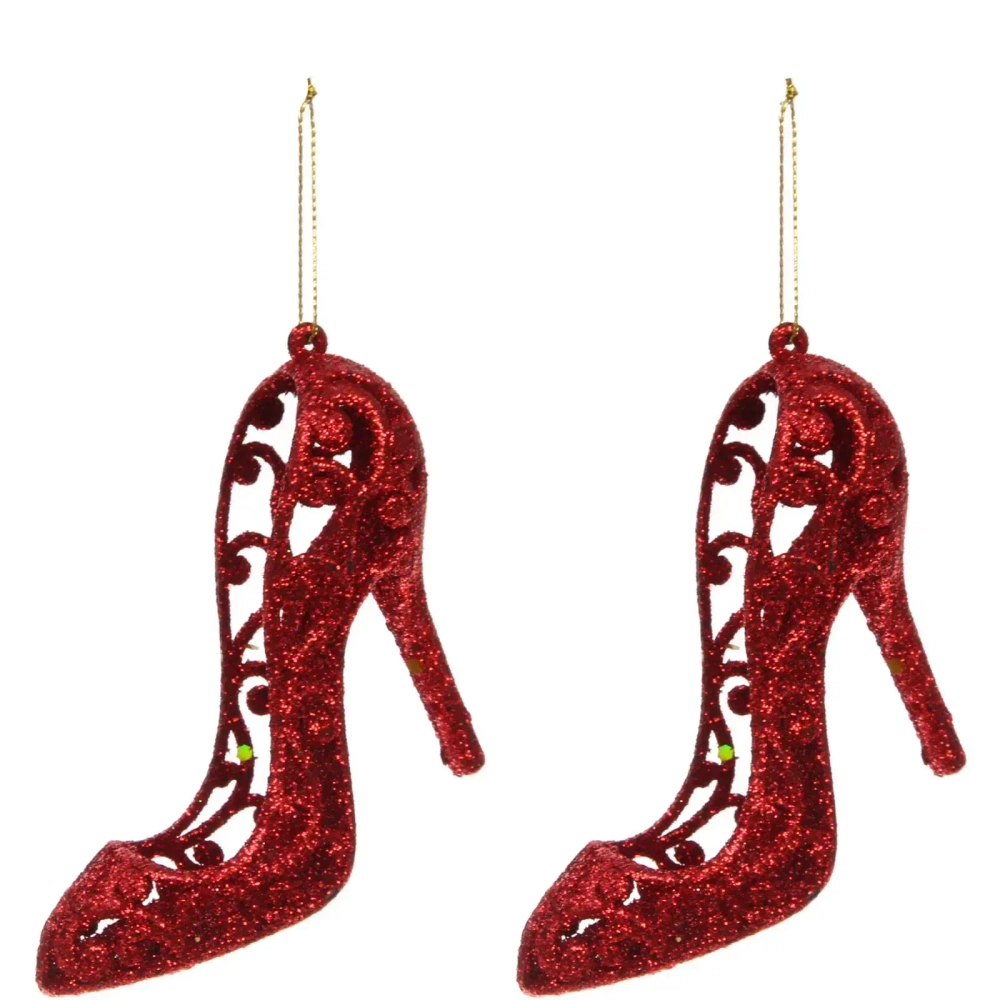 Подвеска «Туфли» 10 см (набор 2 шт), красный
