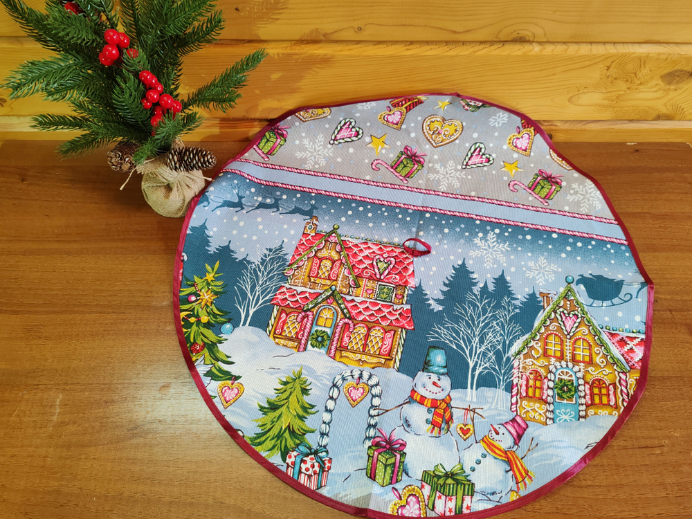 Полотенце кухонное, круглое, 2 шт, вафельное полотно