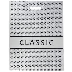 Пакет прорубная ручка Китай 40*50 см Classic Белый 10 шт/уп 100 уп/меш