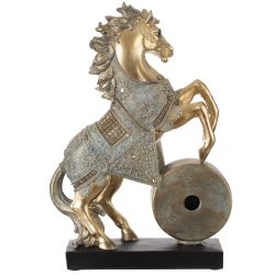 GAEM Фигурка декоративная "Лошадь" с часами (AAx1,н.п.), L23 W7 H33 см