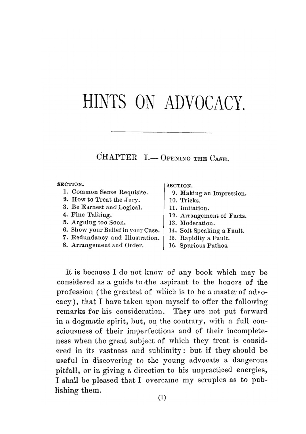 Hints on Advocacy. Intended for Practitioners in Civil and Criminal Courts | R. Harris