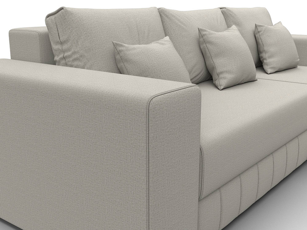 Диван угловой Лига-076 угол универсальный РОГОЖКА Амур 02 бежевый