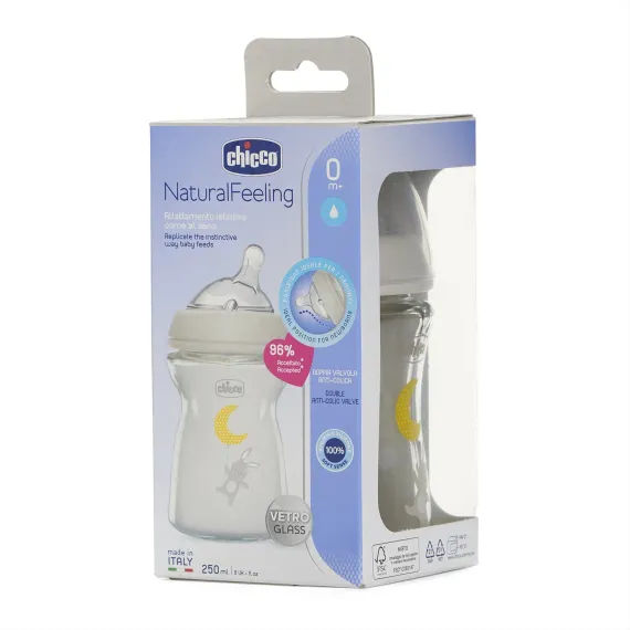 Бутылочка Chicco Natural Feeling 250 мл, 0м+