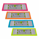 Насадка МОП плоская КОМПЛЕКТ 4 шт., УНИВЕРСАЛЬНАЯ для швабр 38-42 см (ТИП К), микрофибра, LAIMA, 607459