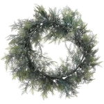 Венок хвойный «Искрящиеся ветви» d-50 см, литой ПВХ, шишки, ягоды