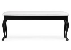 Банкетка Хиль черная / кожзам белый пунто