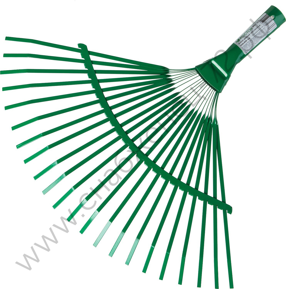 РОСТОК PB-22L, 385 х 450 мм металлические, пластинчатые, без черенка, веерные грабли (39621)