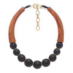 Колье Nature Bijoux, Cannelle, с рогом и деревом байонг, NB26.1-15-43770 (коричневый)