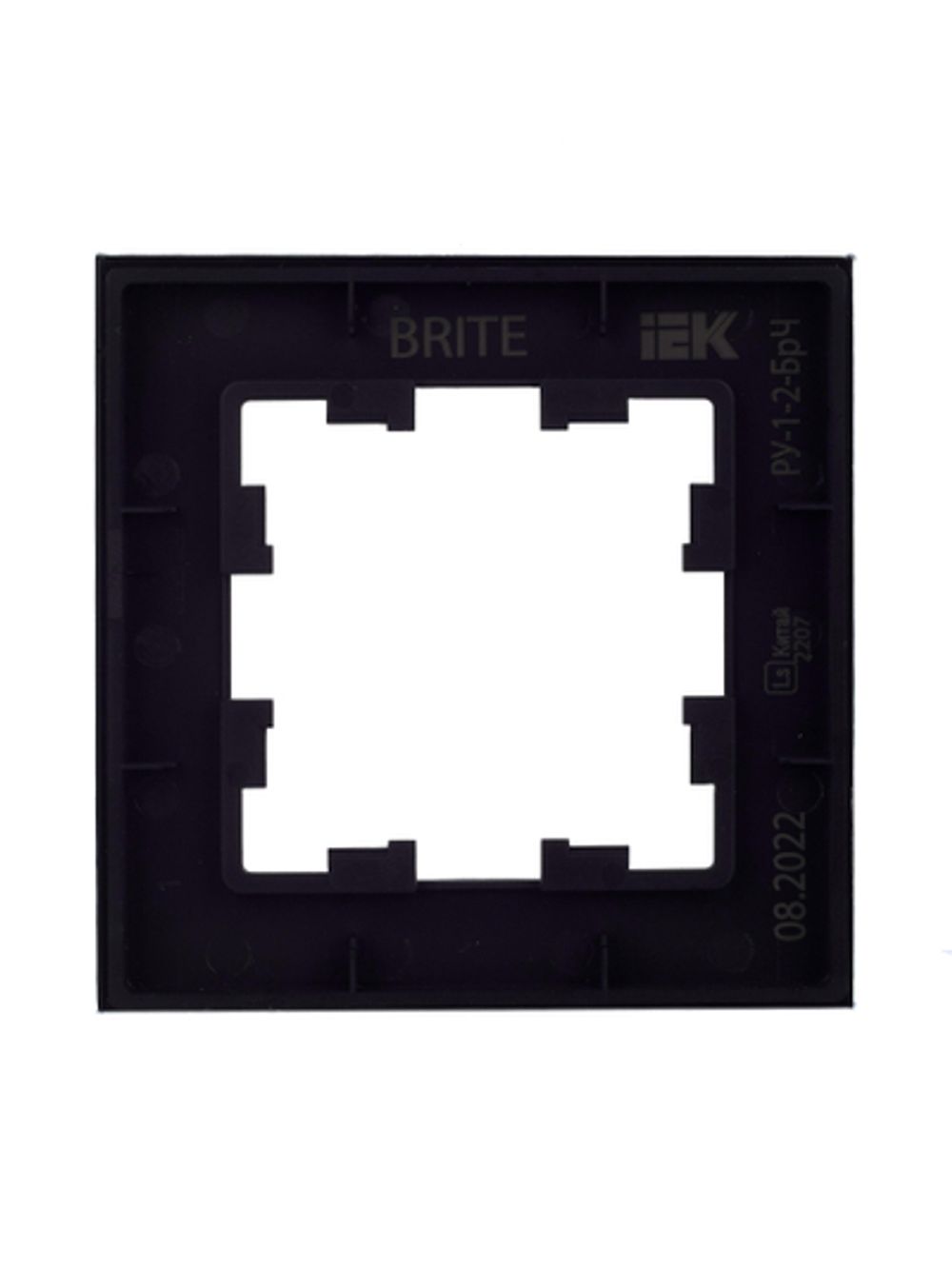 BRITE Рамка 1 -местная РУ-1-2-БрЧ стекло черный IEK