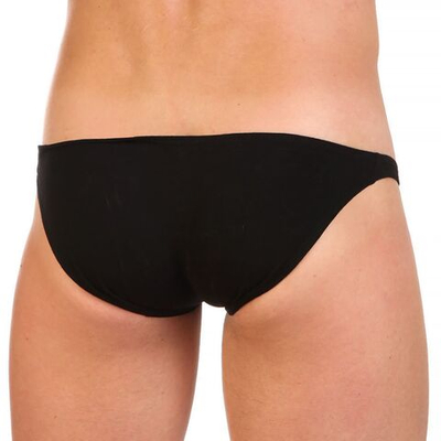 Набор из 4 черных мужских трусов-слипов с заниженной посадкой (Размер: XXL) (Цвет: черный)