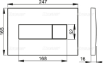 Кнопка смыва AlcaPlast M372 хром - матовая