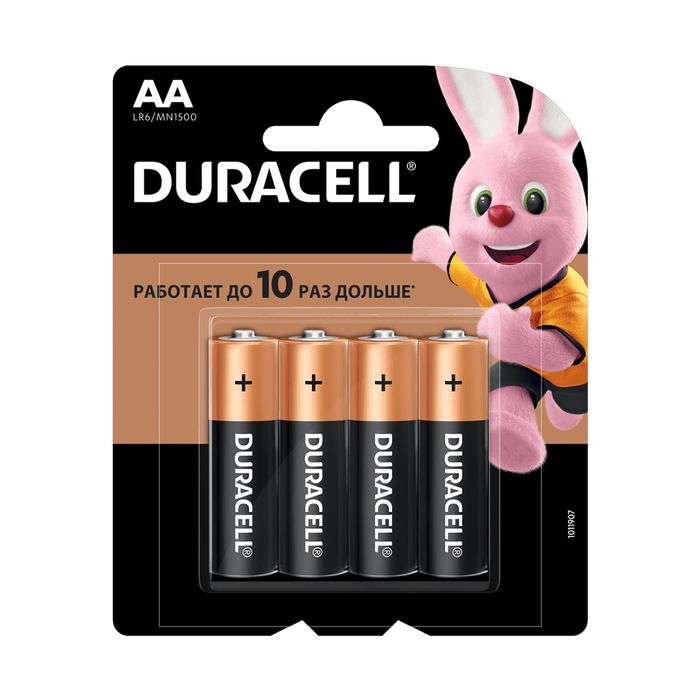 БАТАРЕЙКИ Duracell АА (4шт.) LR-6 1500 *5/48