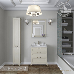 Тумба под раковину Акватон Леон 65 Н дуб бежевый