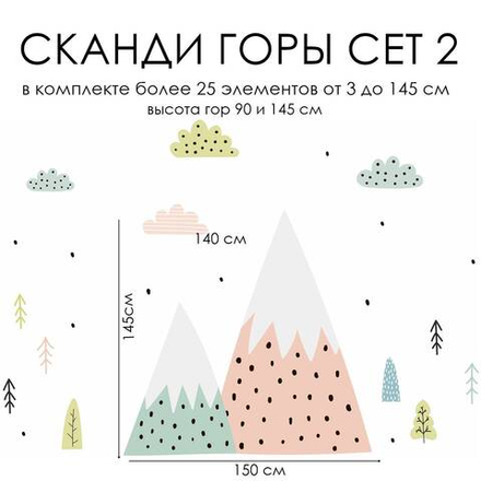 Наклейки СКАНДИ ГОРЫ СЕТ 2