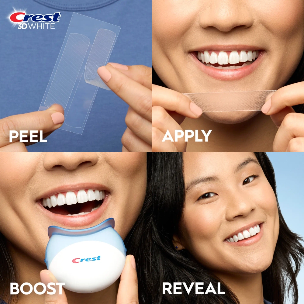 Отбеливающие полоски для зубов Crest 3D Whitestrips Sensitive Light