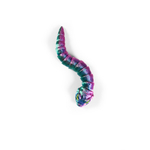 Гибкая игрушка-антистресс, змея красно- сине-зеленая с глазами 13 см.