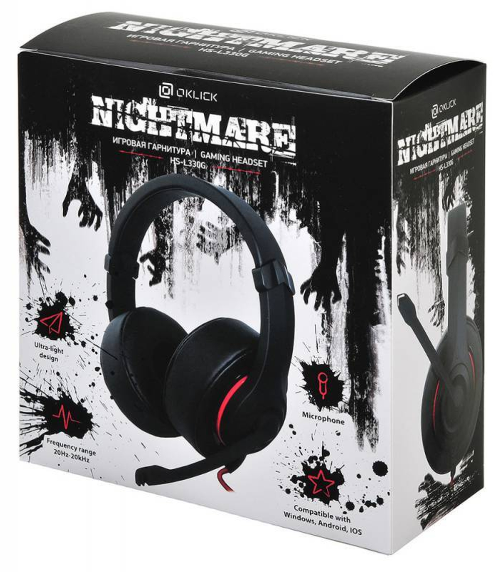 Наушники гарнитура Оклик HS-L330G Nightmare
