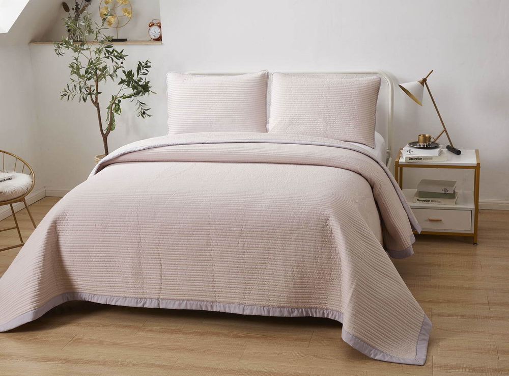 Покрывало 230х250 и 2 наволочки Sofi De MarkO Марисоль пудра