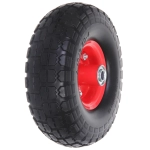 Колесо к тачке 10» 3,50-4 (ось 16мм) вспененный полиуретан