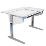 Растущая парта Дэми СУТ 45 с лотком и полками СУТ.45.350 (1200×820 мм)