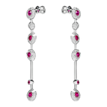 Серьги с рубинами и бриллиантами, E0039-0/2