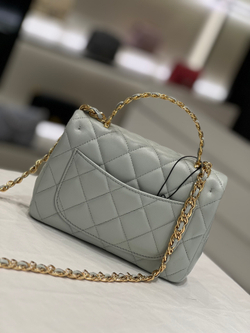 Chane1 Small Flap Bag With Top Handle 21 cm