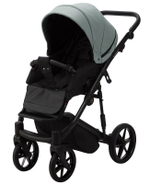 Детская коляска Adamex Mobi Deluxe 3 в 1 M-SA20 (СЕРО-ЗЕЛЕНАЯ КОЖА)