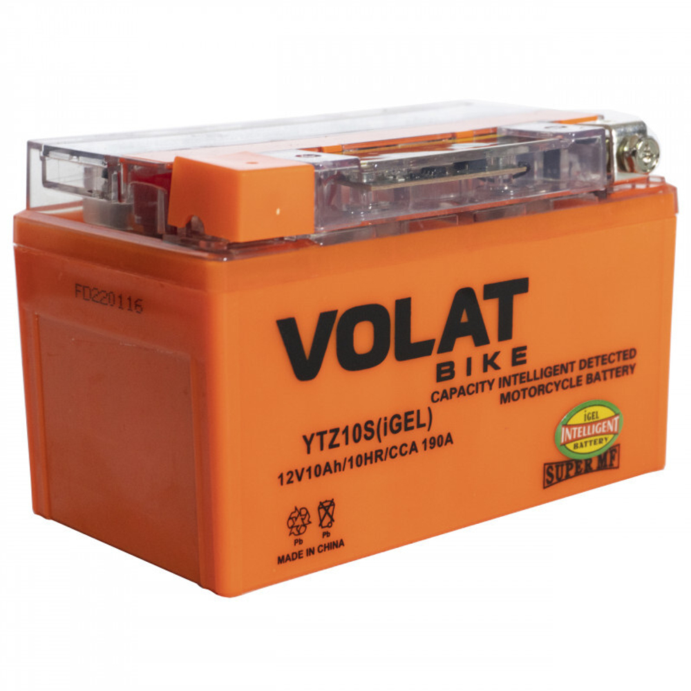 Мото аккумулятор VOLAT YTZ10S(iGEL)Volat (10 Ач, 12 V) Прямая, L+ YTZ10S