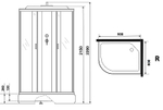 Душевая кабина Niagara Classic 90х80 R NG-33984-14R без гидромассажа