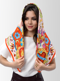 Платок «Матрёшки. Латинская Америка»