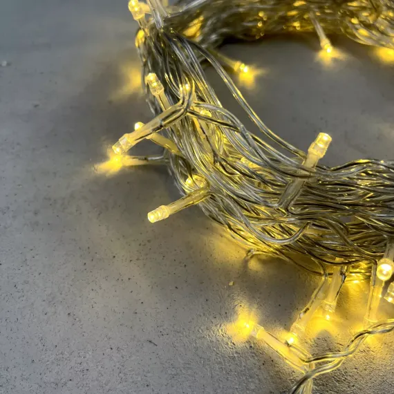 Светодиодная нить 100 шампань LED ламп, 10 м., 24В., прозрачный провод ПВХ, Beauty Led (PST100-10-1CH)